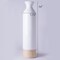 Uniquewise Cylinder Shaped Tall Spun Bamboo Floor Vase Glossy White Lacquer and Natural Bamboo Finish, Large QI003455WN.L - alternate 5